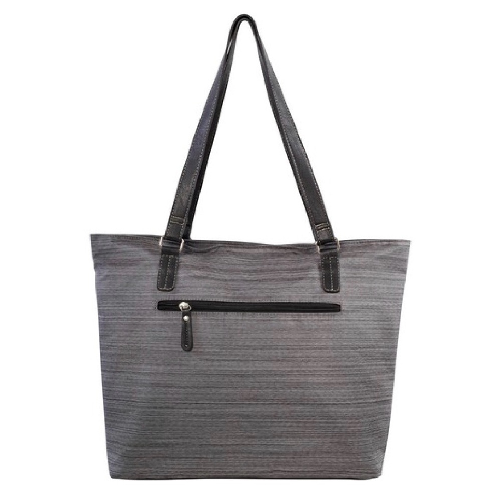 Roots 73 Gray Compartment Tote Zippered Close Made in Canada Fits 15” Laptop